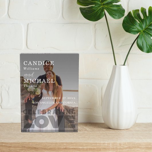 Moderne Elegante Zwart-Wit Fotobruiloft Fotoblokken