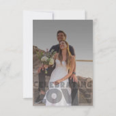 Moderne Elegante Zwart-Wit Fotobruiloft RSVP Kaartje (Achterkant)