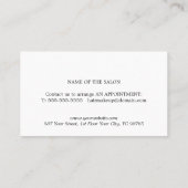 Moderne elegante zwart wit gedurfde schoonheid kortingskaartje (Achterkant)