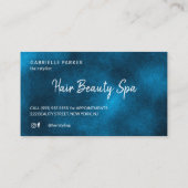 Moderne elegante zwart-wit haarstylist marine visitekaartje (Achterkant)