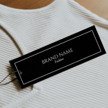 Moderne Elegante Zwart-Wit Hang Labels