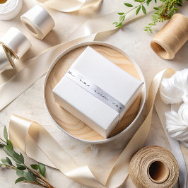 Moderne elegante zwart-wit hart business satijnen lint