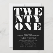 Moderne Elegante Zwart-Wit Vette Typografie Kaart (Voorkant)
