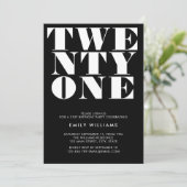 Moderne Elegante Zwart-Wit Vette Typografie Kaart (Staand voorkant)