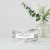 Moderne Elegante Zwart-Wit Waterverf Abstract Visitekaartje (Staand voorkant)