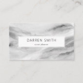 Moderne Elegante Zwart-Wit Waterverf Abstract Visitekaartje (Voorkant)