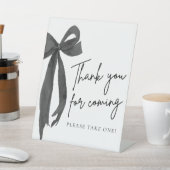 Moderne elegante zwarte boog Bedankt voor het kome Reclamebord Met Voetstuk (Insitu)