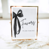 Moderne Elegante Zwarte Boog Coquette Favorieten T Poster