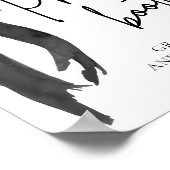 Moderne Elegante Zwarte Boog Foto Booth Teken Poster (Hoek)