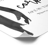 Moderne elegante zwarte boog raad eens hoeveel kur poster (Hoek)