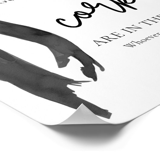 Moderne elegante zwarte boog raad eens hoeveel kur poster (Hoek)