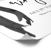 Moderne elegante zwarte boog raad eens hoeveel rin poster (Hoek)