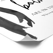 Moderne elegante zwarte boog Raad hoeveel bogen sp Poster (Hoek)