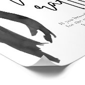 Moderne Elegante Zwarte Boog Wijn Raffle Game Sign Poster (Hoek)