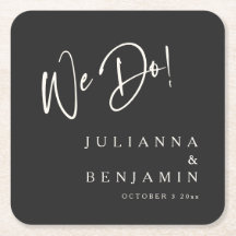 Moderne Elegante Zwarte Crème Huwelijk