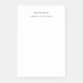 Moderne Elegante Zwarte en Witte Aangepaste Notiti Post-it® Notes (Voorkant)