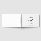 Moderne Elegante Zwarte en Witte Huwelijk Gastenboek (Volledig)