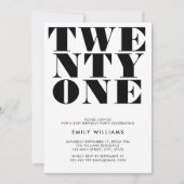 Moderne Elegante Zwarte en Witte Krachtige Typogra Kaart (Voorkant)