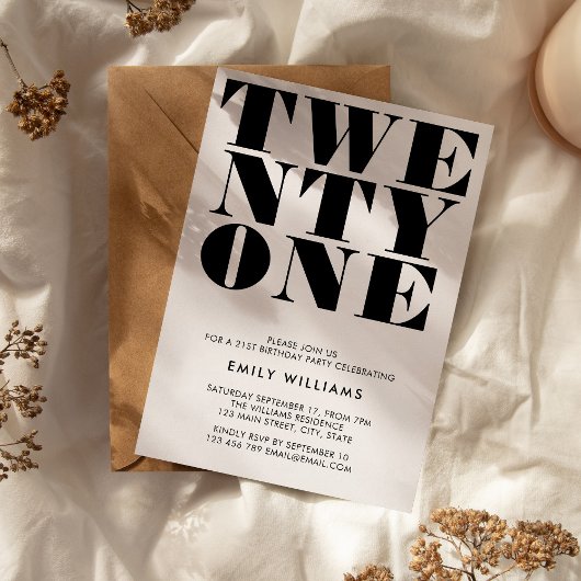 Moderne Elegante Zwarte en Witte Krachtige Typogra Kaart