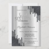 Moderne elegante zwarte glitterschijven - liefst 1 kaart (Voorkant)