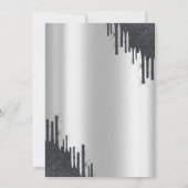 Moderne elegante zwarte glitterschijven - liefst 1 kaart (Achterkant)