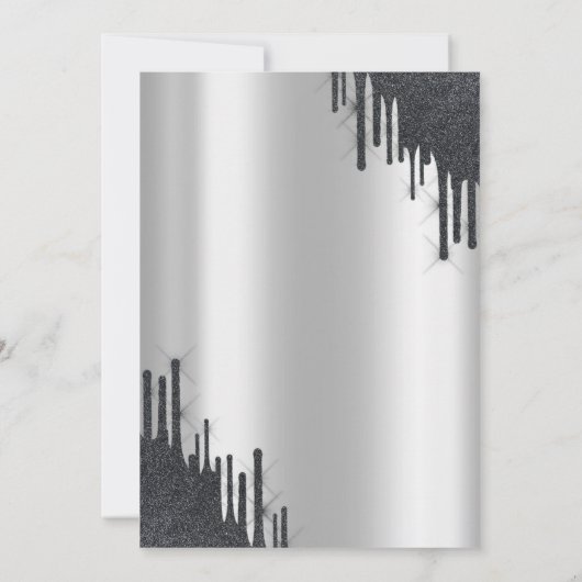 Moderne elegante zwarte glitterschijven - liefst 1 kaart (Achterkant)