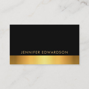 Moderne, elegante zwarte goudprofessional visitekaartje