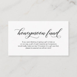 Moderne elegante zwarte kalligrafie, huwelijksreis informatiekaartje