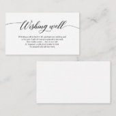 Moderne elegante zwarte kalligrafie, wensen goed informatiekaartje (Voorkant / Achterkant)