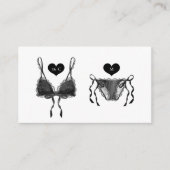 Moderne Elegante Zwarte Lingerie Douche Informatiekaartje (Voorkant)