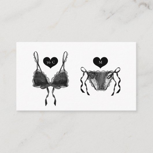 Moderne Elegante Zwarte Lingerie Douche Informatiekaartje (Voorkant)