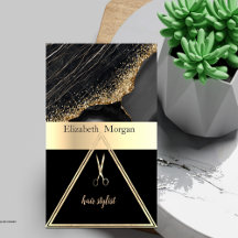 Moderne Elegante Zwarte Marmer Gouden Pailletten,