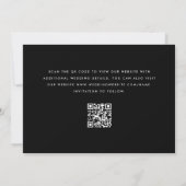 Moderne Elegante Zwarte Minimalistische QR-Code Fo Save The Date (Achterkant)