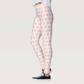 Moderne elegante zwarte roze en witte kleuren leggings (Links)