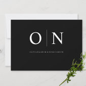 Moderne & Elegante Zwarte Save the Date Trouwkaart