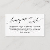 Moderne Elegante Zwarte Script Wensfonds voor de H Informatiekaartje (Voorkant)