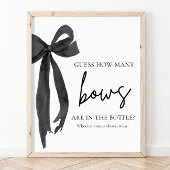 Moderne Elegante Zwarte Strik Raad Hoeveel Strikke Poster