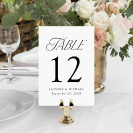 Moderne Elegante Zwarte Typografie Trouwen Kaart