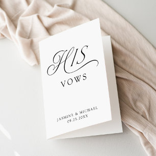Moderne elegante zwarte typografie Zijn huwelijksg Kaart