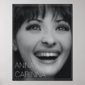 Moderne Elegante Zwarte & Witte Foto Actrice  Poster (Voorkant)