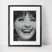 Moderne Elegante Zwarte & Witte Foto Actrice  Poster