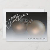Moderne Elegante Zwarte Witte Gradiënt Aangepaste Feestdagenkaart (Voorkant)