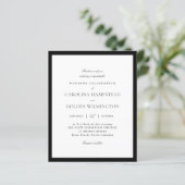 Moderne Elegante Zwarte & Witte Minimalistische Tr (Staand voorkant)