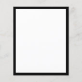 Moderne Elegante Zwarte & Witte Minimalistische Tr (Achterkant)