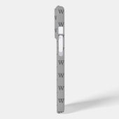 Moderne Elegante Zwarte Witte Monogram Patroon Case-Mate iPhone Case (Achterkant / Links)