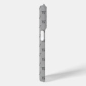 Moderne Elegante Zwarte Witte Monogram Patroon Case-Mate iPhone Case (Achterkant / Rechts)