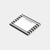 Moderne elegante zwarte & witte strepen op maat post-it® notes (Schuin)