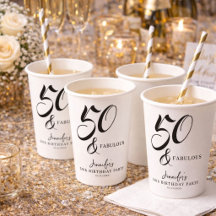 Moderne Elegante Zwarte Witte Vijftig Fabulous Ver