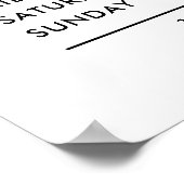 Moderne Elegante Zwarte Witte Zakelijke Openingsur Poster (Hoek)