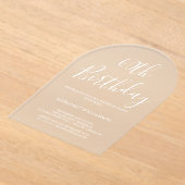 Moderne elegantie 60e verjaardag acryl uitnodigingen (Laagn)